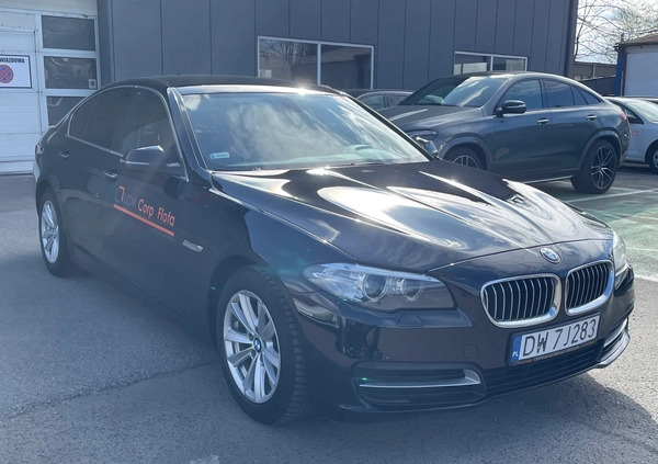 BMW Seria 5 cena 82700 przebieg: 161000, rok produkcji 2016 z Wrocław małe 742